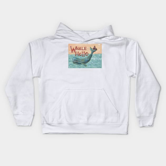 Whale Hello Kids Hoodie by SWON Design